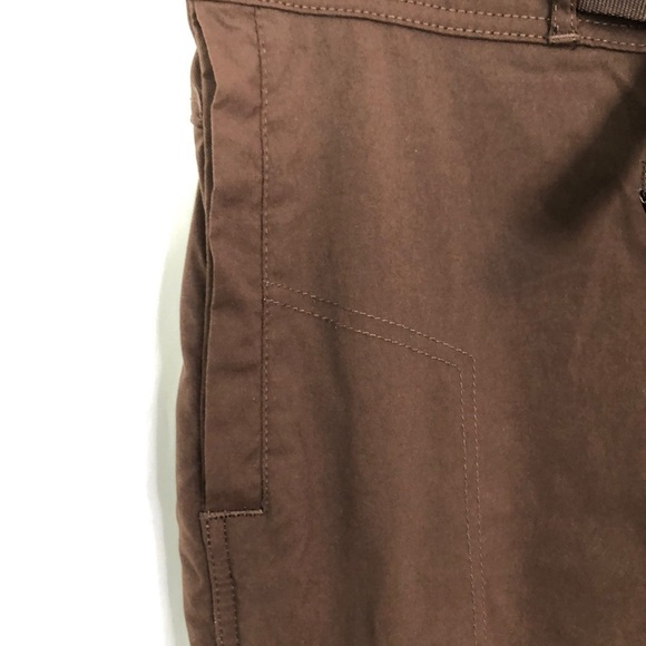 PRANA Women Brown Cropped Pants Size L - Picture 5 of 13
